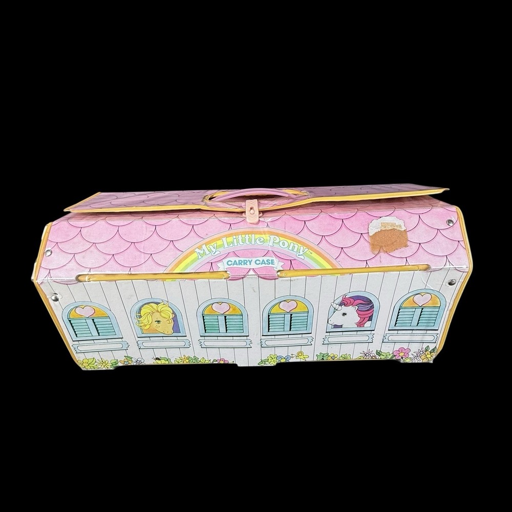 Vintage My Little Pony Carrying Case 6 slots‎ Hasbro 1983 Stable READ